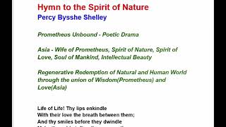 Hymn to the Spirit of Nature by P B Shelley Line by Line Hindi Explanation [upl. by Imim]