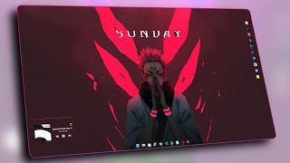 This is The BEST Jujutsu Kaisen Desktop Setup  Anime Theme for Windows [upl. by Hsetih659]