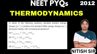 In which of the following reactions standard reaction entropy change ΔS° is positive and standard [upl. by Haskell]