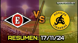 Resumen Leones del Escogido vs Águilas Cibaeñas 171124  sapemacosports [upl. by Acinnej]