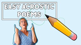 Easy Acrostic Poems For Kids  Learning From Home [upl. by Suedama]