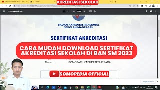 Cara Download Sertifikat Akreditasi Sekolah di BANSM 2023 [upl. by Hijoung]