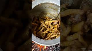 Chicken Feet Chicken Panjay Recipe by Village Couple  Husband Helping in Cooking in the Village [upl. by Llerat]