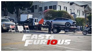 Fast amp Furious 10 DeLorean Alpha 5 on Set in Los Angeles 🎬 [upl. by Mercer]