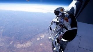 Felix Baumgartner Red Bull Stratos FULL SPACE JUMP VIDEO [upl. by Eugenle]