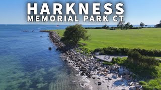 Harkness Memorial State Park in Connecticut 2024 4k Drone footage [upl. by Aicatan]