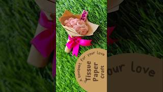 🥀Tissue🍁Rose🌹Bouquet💐 diy tissue craftideas craft diyflower ytshorts viralshorts shortart [upl. by Kataway]