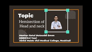 Lecture on Hemisection of Head amp Neck [upl. by Betthel620]