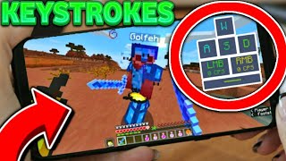 How To Get KEYSTROKES In MCPE Sketch Client  Minecraft Pocket Edition [upl. by Burtie]