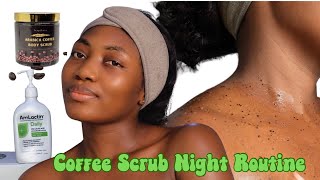 Secrets to Gorgeous Skin My Nighttime Coffee Scrub Routine  How to use Body Scrubs [upl. by Normandy]