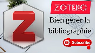 Zotero  logiciel pour gérer la bibliographie dun mémoire PFEthèse [upl. by Egag49]