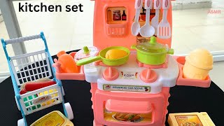 10 Minutes Satisfying with Unboxing mini pinky kitchen set ASMR [upl. by Yenruoc]