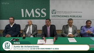 01 Junta de Aclaraciones del procedimiento LA50GYR050GYR988T42024 [upl. by Azilef325]