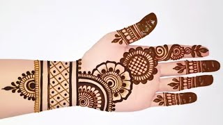 Stylish Simple Mehndi design for hands Easy Mehandi ka design Mehandi Mehndi designsHenna मेंहदी [upl. by Notniw]