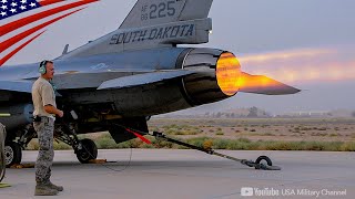 Amazing F16 Fighter Jets Full Afterburner Test on the Ground [upl. by Dirrej]