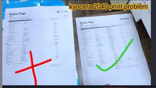 kyocera 2040 print problem [upl. by Myrtia]