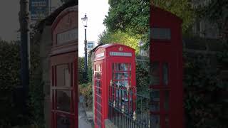 Book Exchange Telephone Box Haworth Village Bronte Country Virtual Exploring Tour Yorkshire 4K UK 🇬🇧 [upl. by Solohcin]