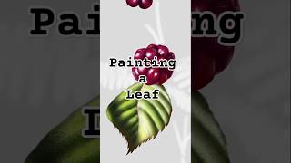 Blackberry Leaf Speedpaint  Digital Art Realism Leaf Fruit [upl. by Ecargyram]