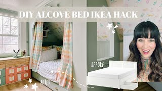 Alcove Bed IKEA Hack DIY kids bed with storage 🛏 [upl. by Nylrahs594]