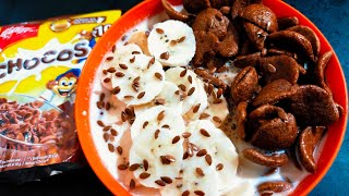 Chocolate Milk and Chocos Breakfast Recipe  Kelloggs Chocos for Weight loss  Cocoa Powder recipes [upl. by Zhang]