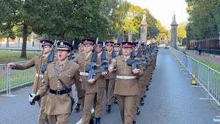 The Royal Scots Dragoon Guards and The Scots Guards  A quiet morning at Holyrood Scotlandsoldiers [upl. by Azilem]