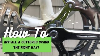 How To Install A Cottered Crank Arm The Right Way With Or Without A Press [upl. by Khalin362]