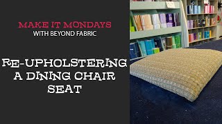 How to Reupholster a Dining Room Chair Seat  Neat Corners [upl. by Teloiv158]