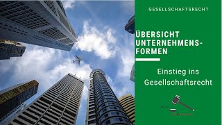 Unternehmensformen einfach erklärt  Einstieg ins Gesellschaftsrecht  Recht Verständlich [upl. by Sig]