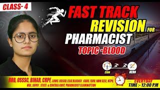 Blood  Fast Track Revision  Class  4  RRB Pharmacist aminoacid pharmacyindialive [upl. by Lyrpa]