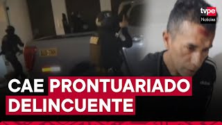 Comas Policía detiene a delincuente involucrado en secuestros y cobro de cupos [upl. by Westland]