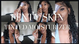 FENTY SKIN Hydra Vizor Huez TINTED MOISTURIZER SPEECHLESS [upl. by Shaikh784]