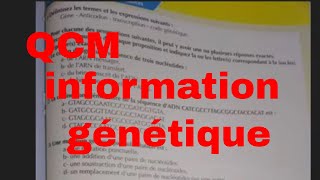 QCM information génétique [upl. by Rabma]