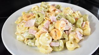 Cómo Hacer Pasta Tortellini en Salsa Blanca con Queso facil y rápida [upl. by Noremmac]