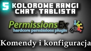 5 Konfiguracja PermissionsEX kolorowe rangi EssentialsChat [upl. by Ayiram427]