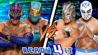 Rey Mysterio and Sin Cara Místico vs Kalisto and Sin Cara Hunico  quotReady 4 Itquot [upl. by Venus]