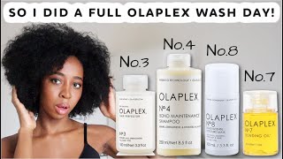 I DID A FULL OLAPLEX WASH DAY   Is it worth buying the entire line [upl. by Ayin]