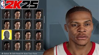 RUSSLE WESTBROOK FACE CREATION IN NBA 2K25 [upl. by Lled]