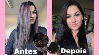 Tonalizando o cabelo com Intensive Black da Forever liss máscara de tratamento para cabelos pretos [upl. by Kinelski193]