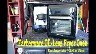 Farberware Oil Less Fryer Oven  First Cook  Chicken Wings [upl. by Annol]