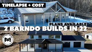 2 BARNDOMINIUM Builds in 22 Minutes  Timelapse  Cost Breakdown  Plans Available [upl. by Danielson]