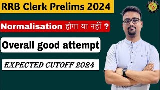 RRB clerk Shift wise analysis  RRB CLER 2024 Expected cutoff  Safe Attempt [upl. by Adrell]