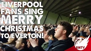 Liverpool FC fans sing Merry Christmas to Everton [upl. by Ennaj]