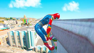 GTA 5 SPIDERMAN Ragdolls Compilation Falling Car Bike Stunt Ragdoll Spiderman Gameplay 12 [upl. by Lleinnad]