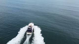 Kahawi Fairline 40 at Amble marina heading up the North Bay [upl. by Aliakim]