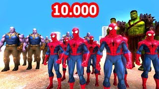 10000 SÜPER KAHRAMAN VS THANOS 😱  Ultimate Epic Battle Simulator [upl. by Onin]