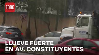 ¡Toma precauciones Se registra intensa lluvia en Av Constituyentes en CDMX  A las 3 [upl. by Odlavso369]