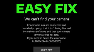 How To Fix 0xa00f4244 No Camera Attached Error No Cameras Are Attached [upl. by Yrtsed383]