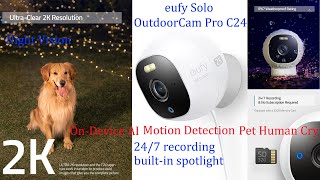 eufy Solo OutdoorCam Pro C24 Setup [upl. by Michaud]