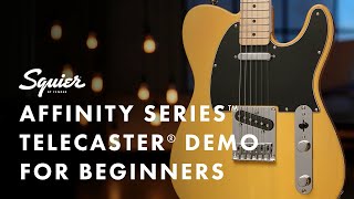 Squier Affinity Telecaster Demo For Beginners  Fender [upl. by Sussi]