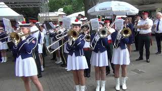 Romford Drum amp Trumpet Corps meets Helsingør Pigegarde in Iserlohn [upl. by Aliakam]